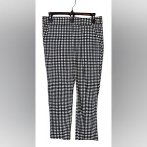 Rafaella Black and White Checkered Ankle Pants Women's Size 10